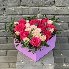 Цветочная композиция из Розы в коробке в Котельниково