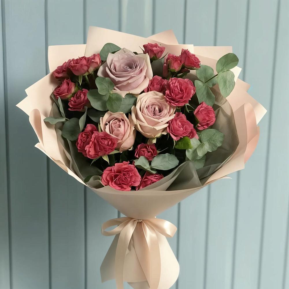 Букет цветов из: Гвоздики и Розы в Котельниково