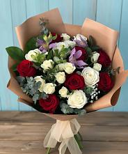 Букет цветов из:  Розы и Альстромерии #REPLACE_PRED# Котельниково