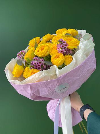 Букет Кустовые желтые розы в Котельниково