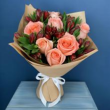 Букет цветов из:  Розы и Альстромерии #REPLACE_PRED# Котельниково