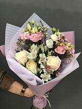 Букет цветов из:  Альстромерии, Розы и Лизиантусы #REPLACE_PRED# Котельниково