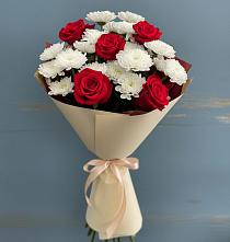 Букет цветов из:  Розы и Хризантемы в Котельниково