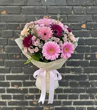 Букет цветов из:  Герберы и Хризантемы в Котельниково