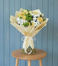 Букет цветов из:  Хризантемы и Розы в Котельниково