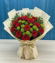 Букет цветов из:  Розы и Хризантемы в Котельниково